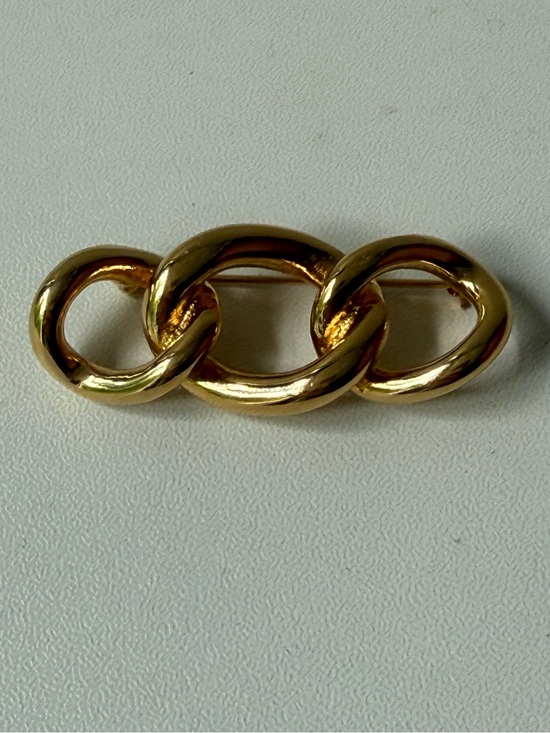 Dior Jewelry - Dior Gold-Tone Interlocking Chain Brooch